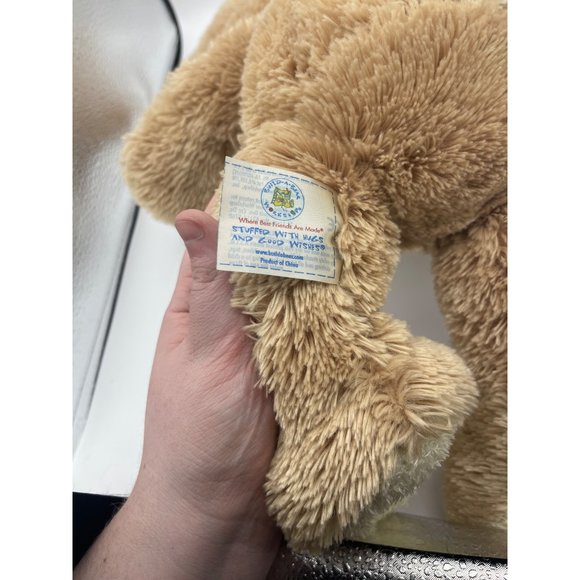 Build-A-Bear Workshop 14 inch Tall Buddy Brown Bunny Rabbit Fluffy Pink Tan - Picture 6 of 6